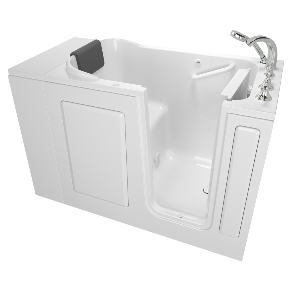 Gelcoat Premium Series 28 x 48-Inch Walk-in Tub With Air Spa System - Right-Hand Drain With Faucet